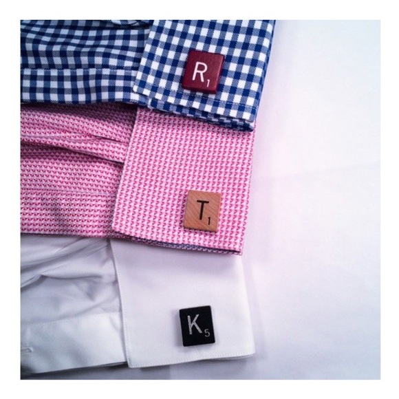 Tile cufflinks - contact to order letter pairings - Picture 2 of 2